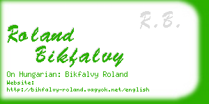 roland bikfalvy business card